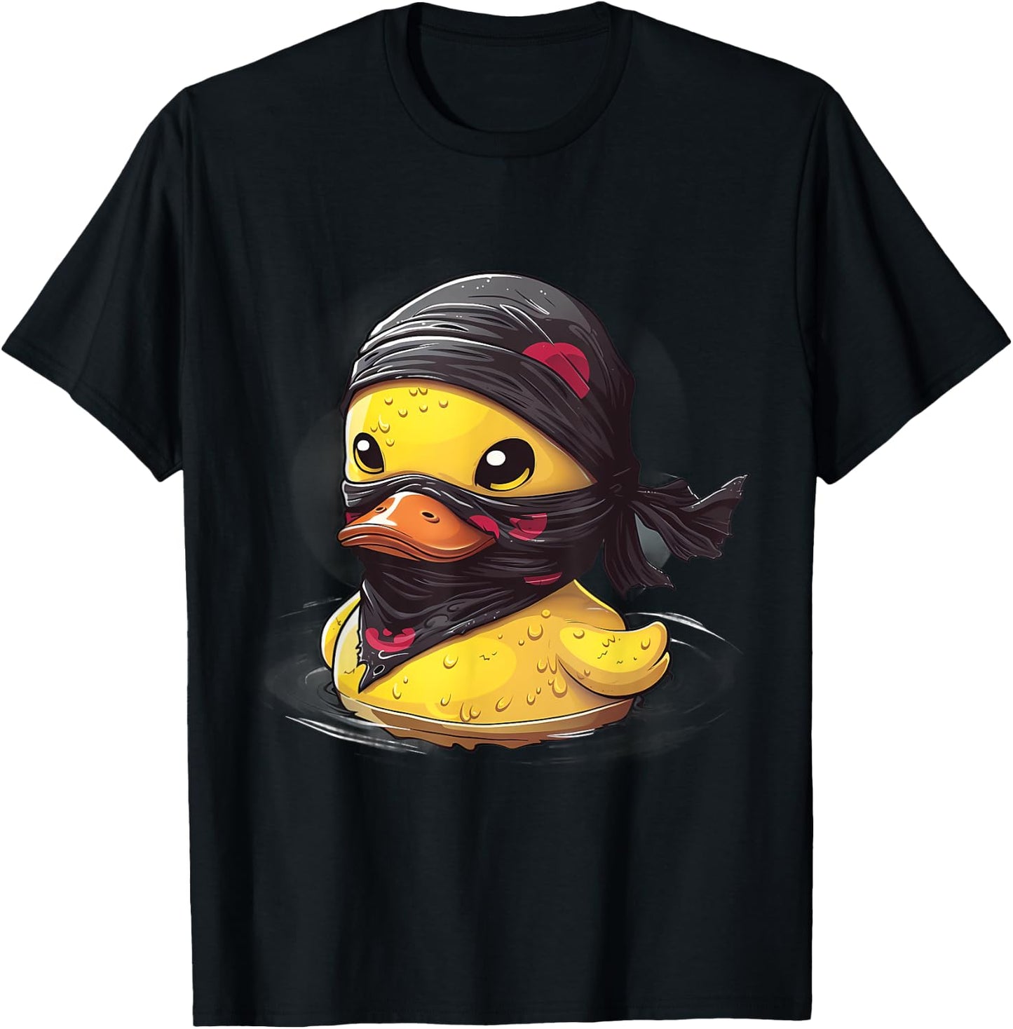Rubber Duck Ninja Samurai Rubber Duckie Rubber Duckling T-Shirt - T-Shirt | Black