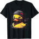 Rubber Duck Ninja Samurai Rubber Duckie Rubber Duckling T-Shirt - T-Shirt | Black
