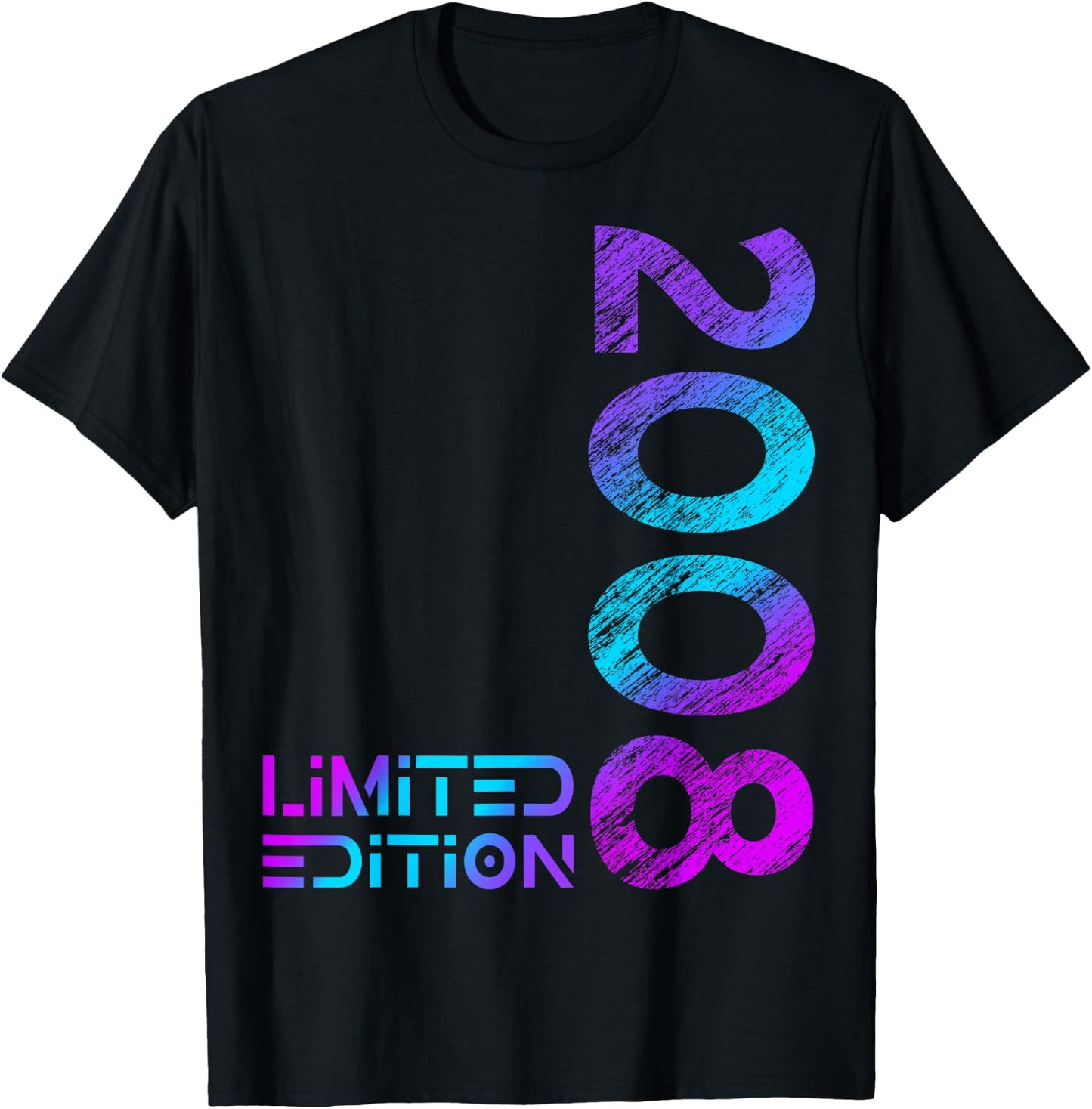 18. Geburtstag Limited Edition Jahrgang 2008 Junge Mädchen T-Shirt - T-Shirt | Black