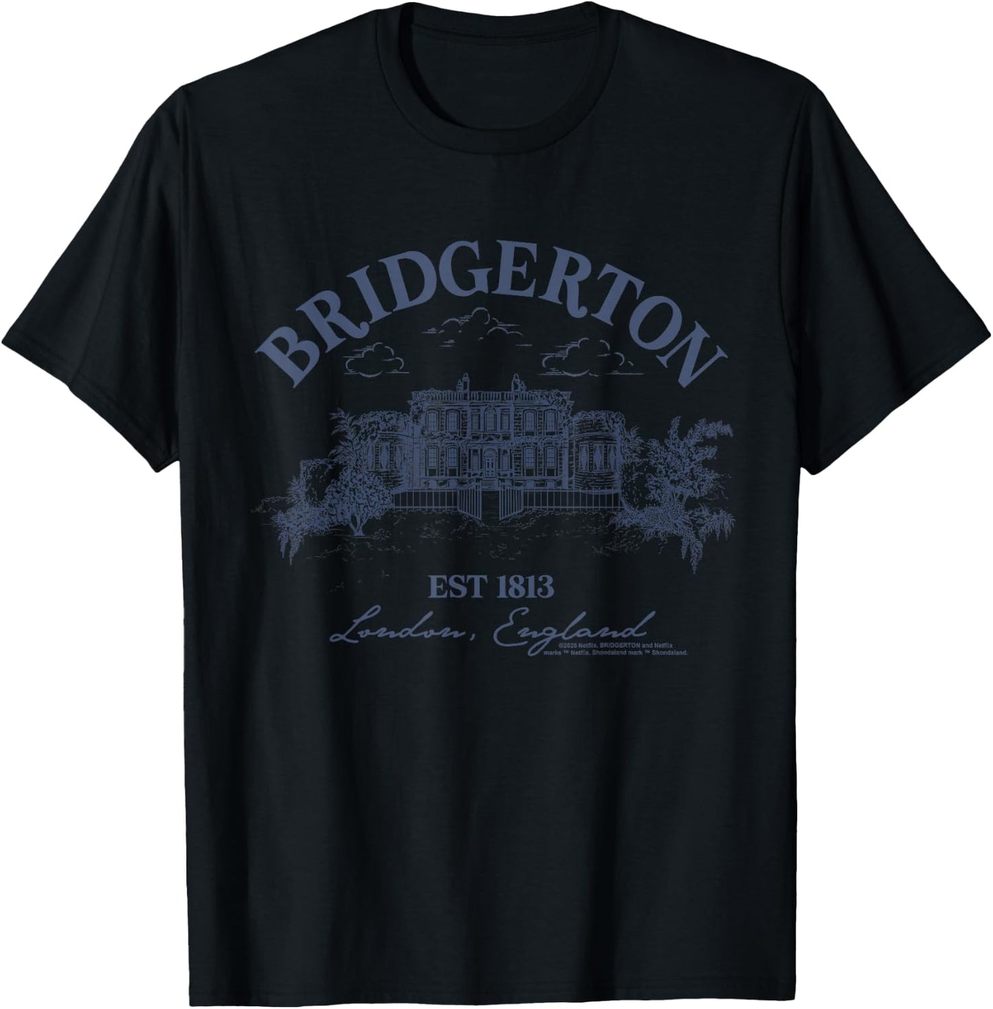 Bridgerton House Offiziell lizenziert T-Shirt - T-Shirt | Black