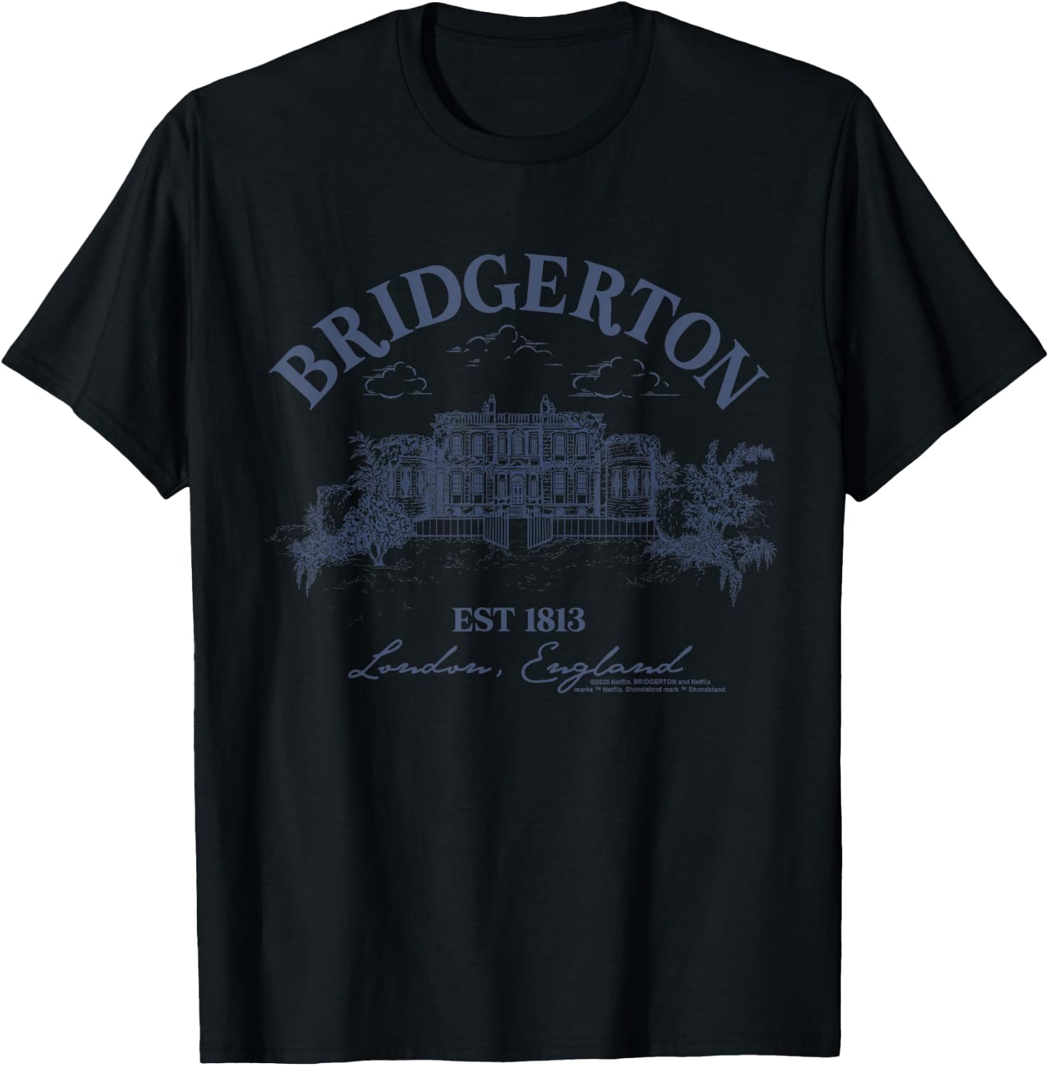 Bridgerton House Offiziell lizenziert T-Shirt - T-Shirt | Black