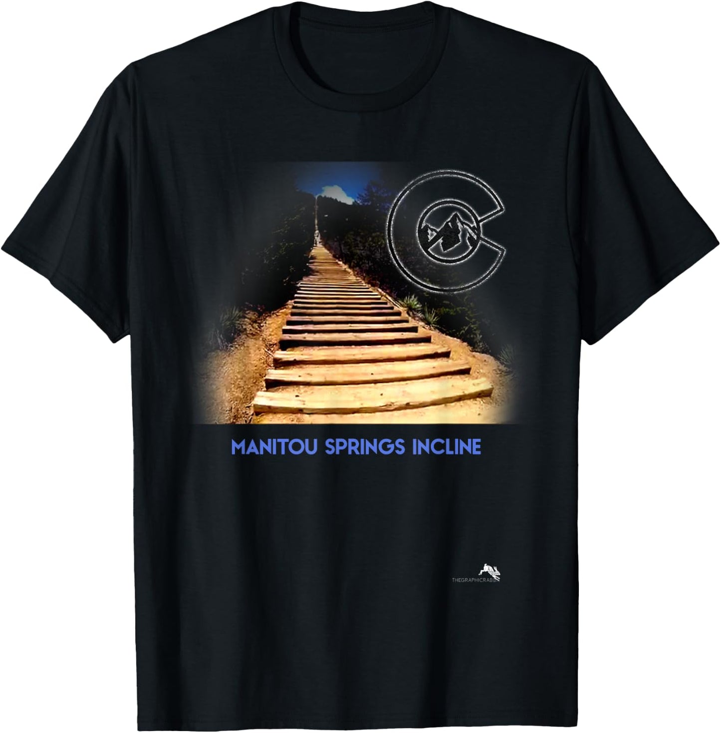 Manitou Springs Incline Colorado T-Shirt - T-Shirt | Black