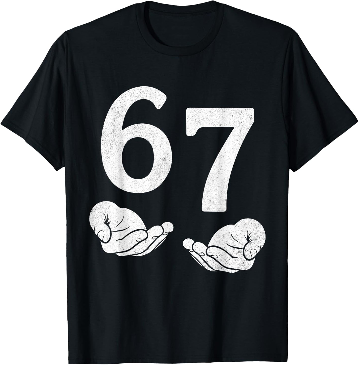 Fun Six Seven 6 7 Funny 67 Gen Alpha Slang 6-7 Meme School T-Shirt - T-Shirt | Black
