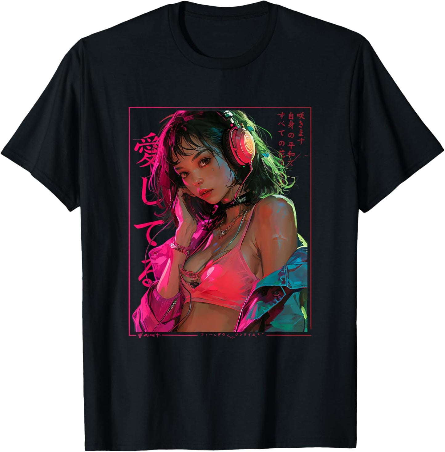 Manga Anime Cyberpunk T-Shirt - T-Shirt | Black