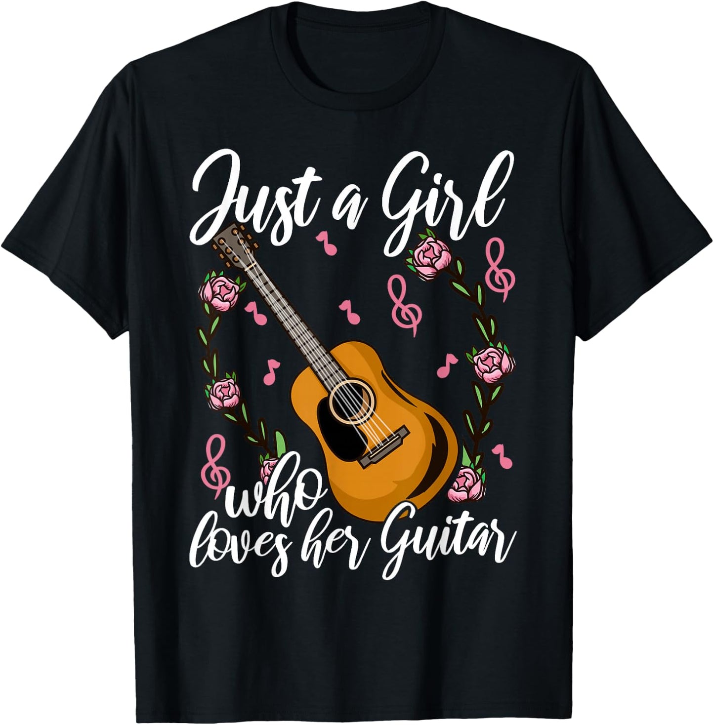 Guitar Girl Guitarist Guitar Player Guitar Lover Gift Small T-Shirt - T-Shirt | Black
