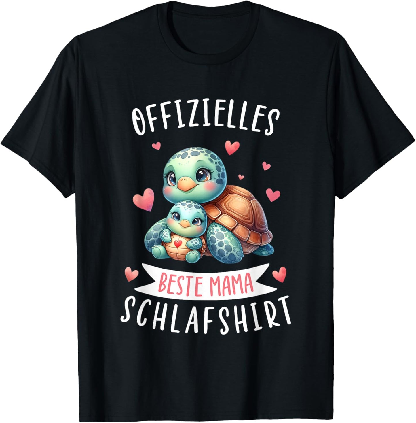 Official Best Mum Sleep Shirt Mother's Day Turtle T-Shirt - T-Shirt | Black