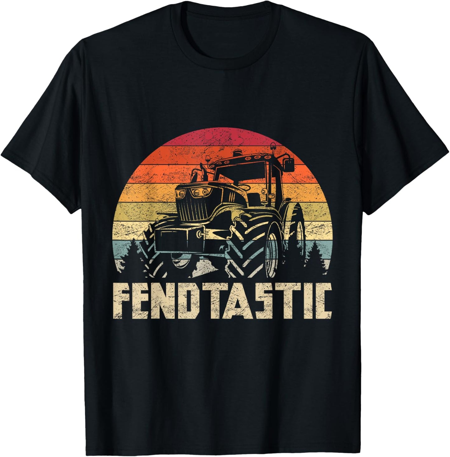 Fendtastic Geschenk für Herren Schwarz Klein EU 41.0 Rundhals-Ausschnitt Kurzarm Klassische Passform 100% Baumwolle Imported T-Shirt - T-Shirt | Black
