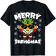 Swinger Christmas Santa Pineapple Merry Swingmas T-Shirt - T-Shirt | Black