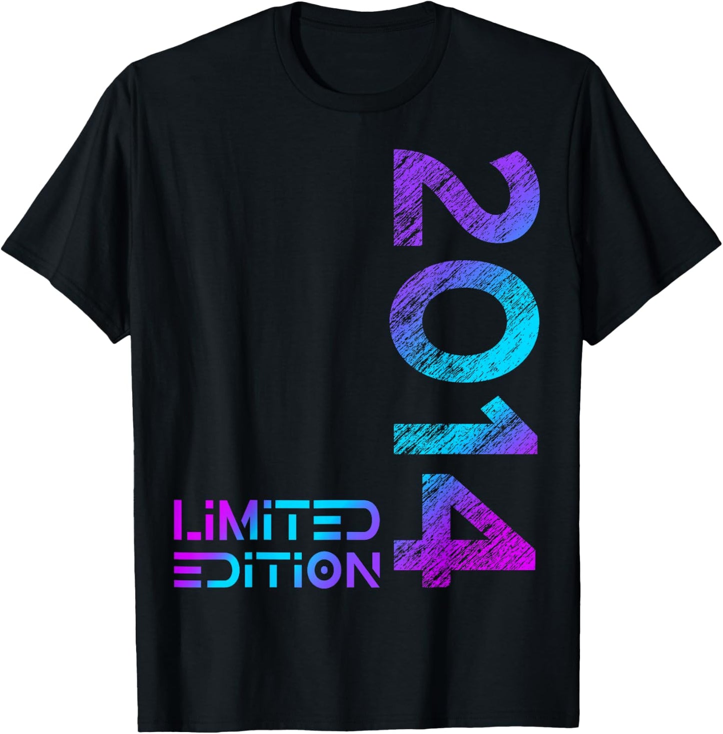 Kids 10th Birthday Limited Edition Vintage 2014 Boy Girl , black T-Shirt - T-Shirt | Black