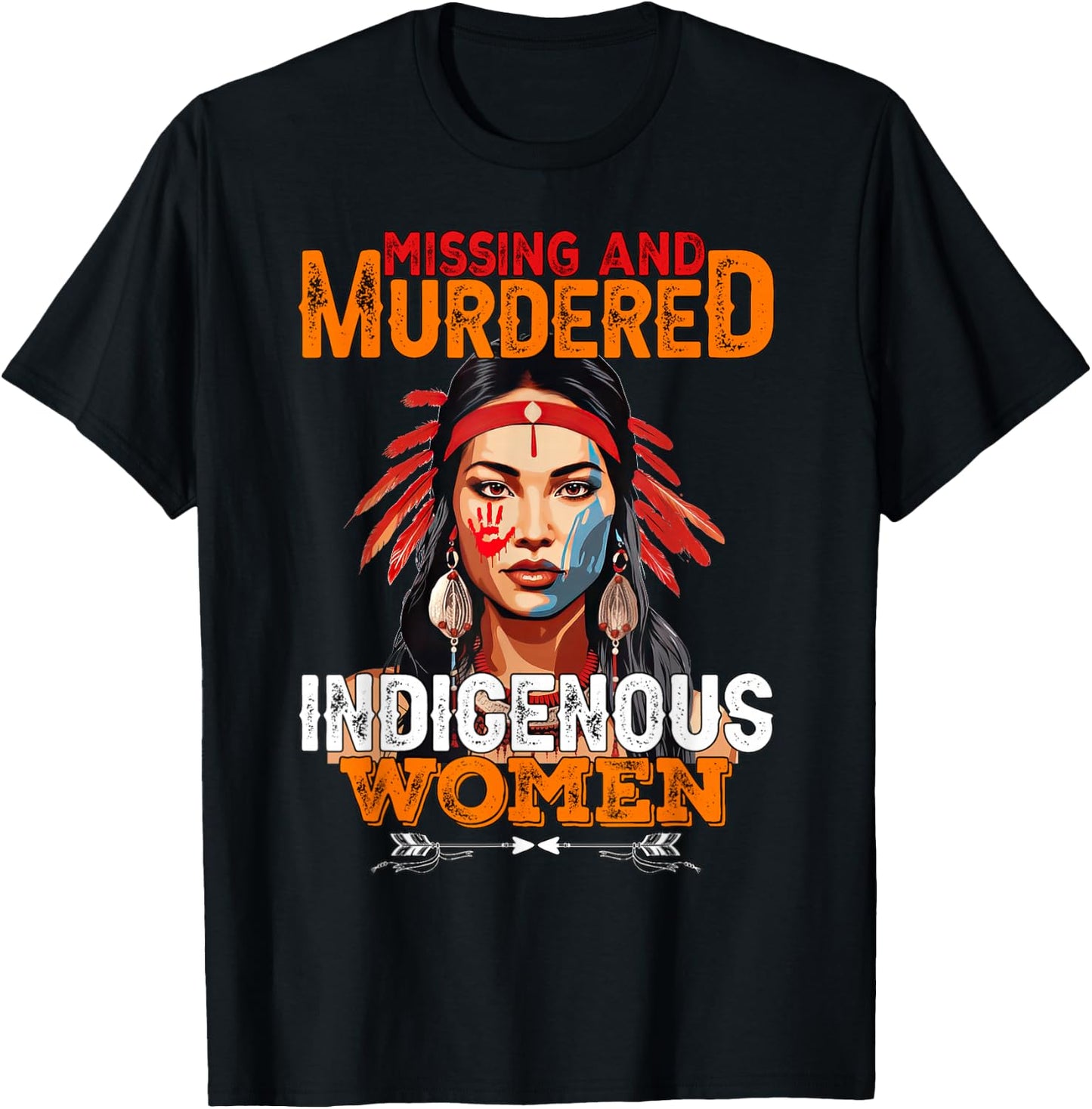 No More Stolen Sisters MMIW Missing Murdered Indigenous T-Shirt - T-Shirt | Black