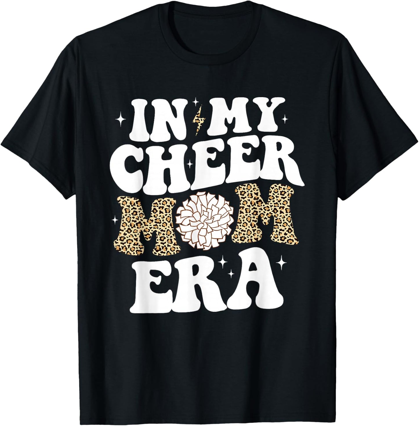 in My Cheer Mom Era Game Day Cheerleading Mom Cheer Mom T-Shirt - T-Shirt | Black