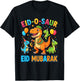 Funny Happy Eid Mubarak for Muslim Dinosaur Kids Youth Boys T-Shirt - T-Shirt | Black
