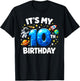 10 Year Old It's My 10th Birthday Boys Astronaut Space Kids T-Shirt - T-Shirt | Black