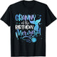 Granny Of The Birthday Mermaid Family Matching Party Squad T-Shirt - T-Shirt | Black