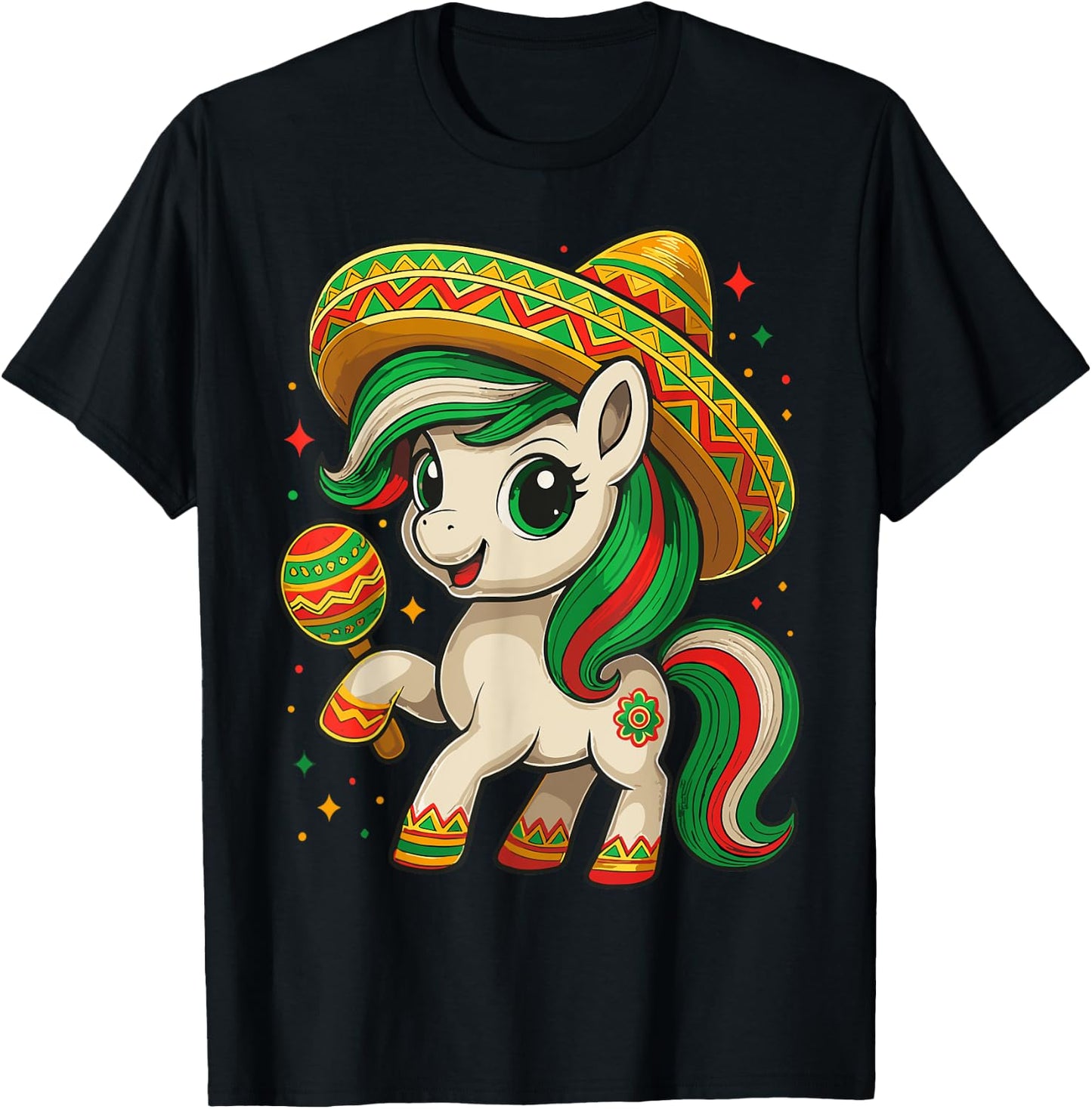 Unicorn Cinco de Mayo Mexican T-Shirt - T-Shirt | Black
