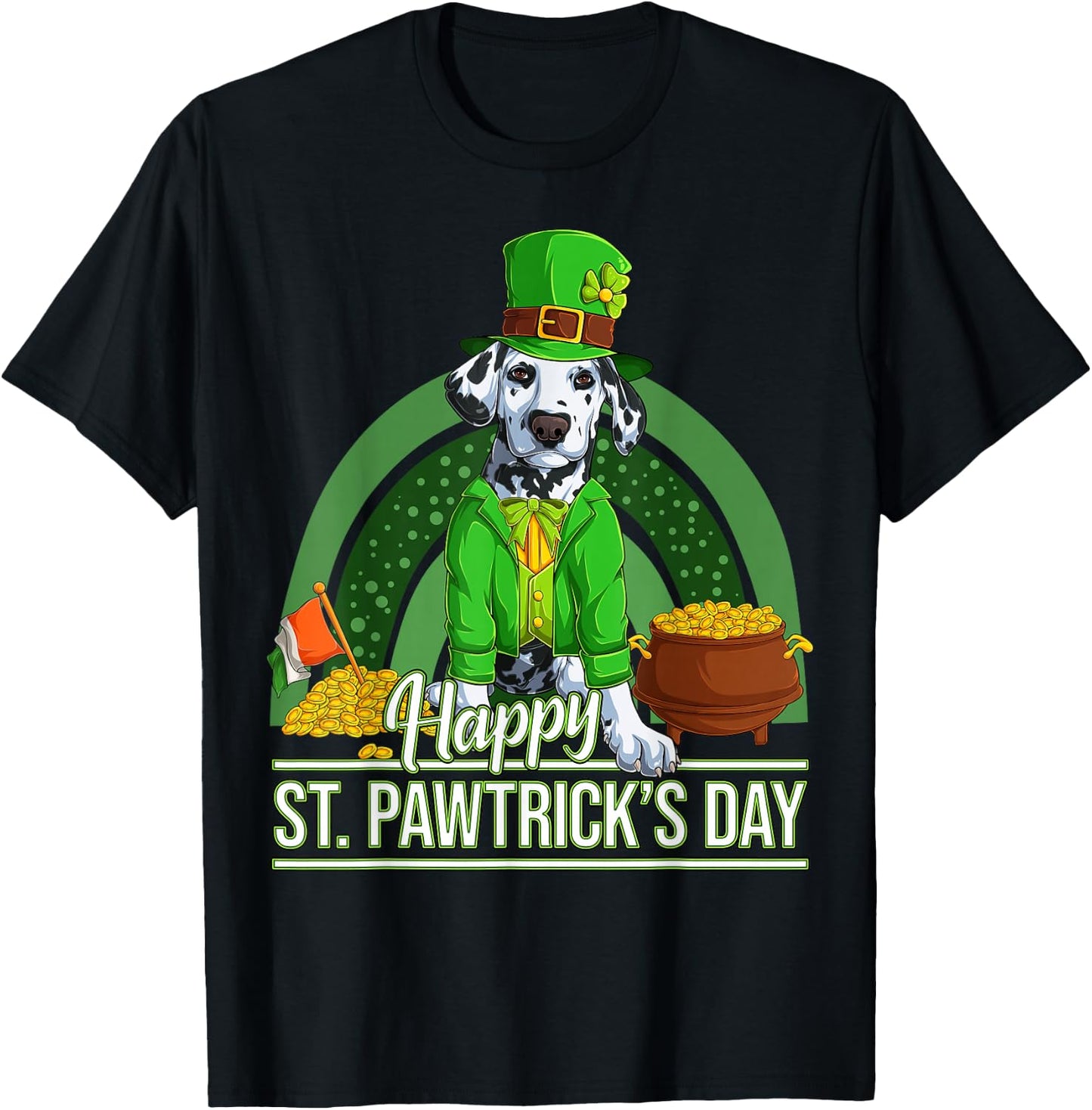 Dalmatian Dog St. Patricks Day Dalmatian T-Shirt - T-Shirt | Black