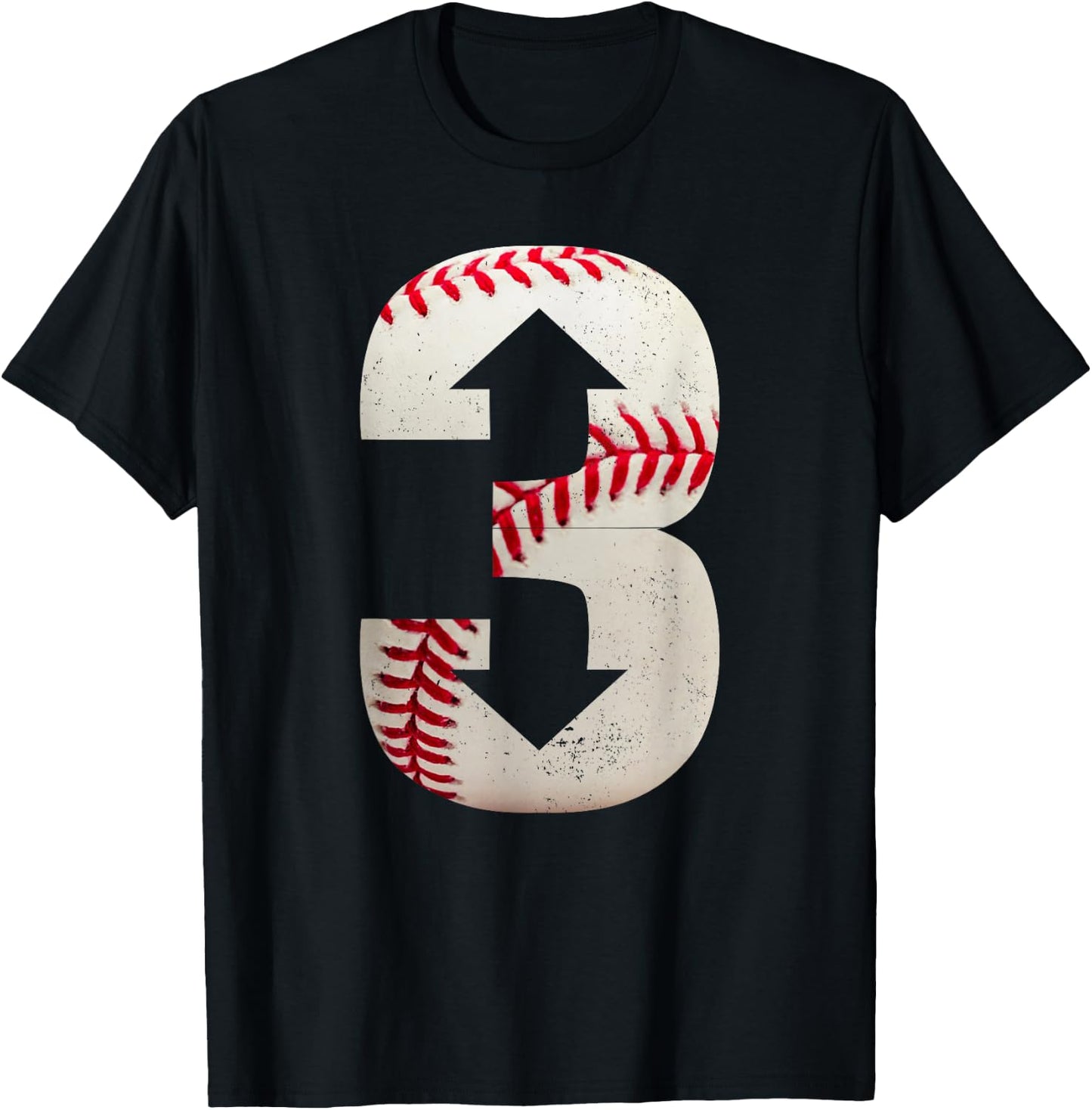 3 Up 3 Down | Three Up Three Down Baseball T-Shirt - T-Shirt | Black