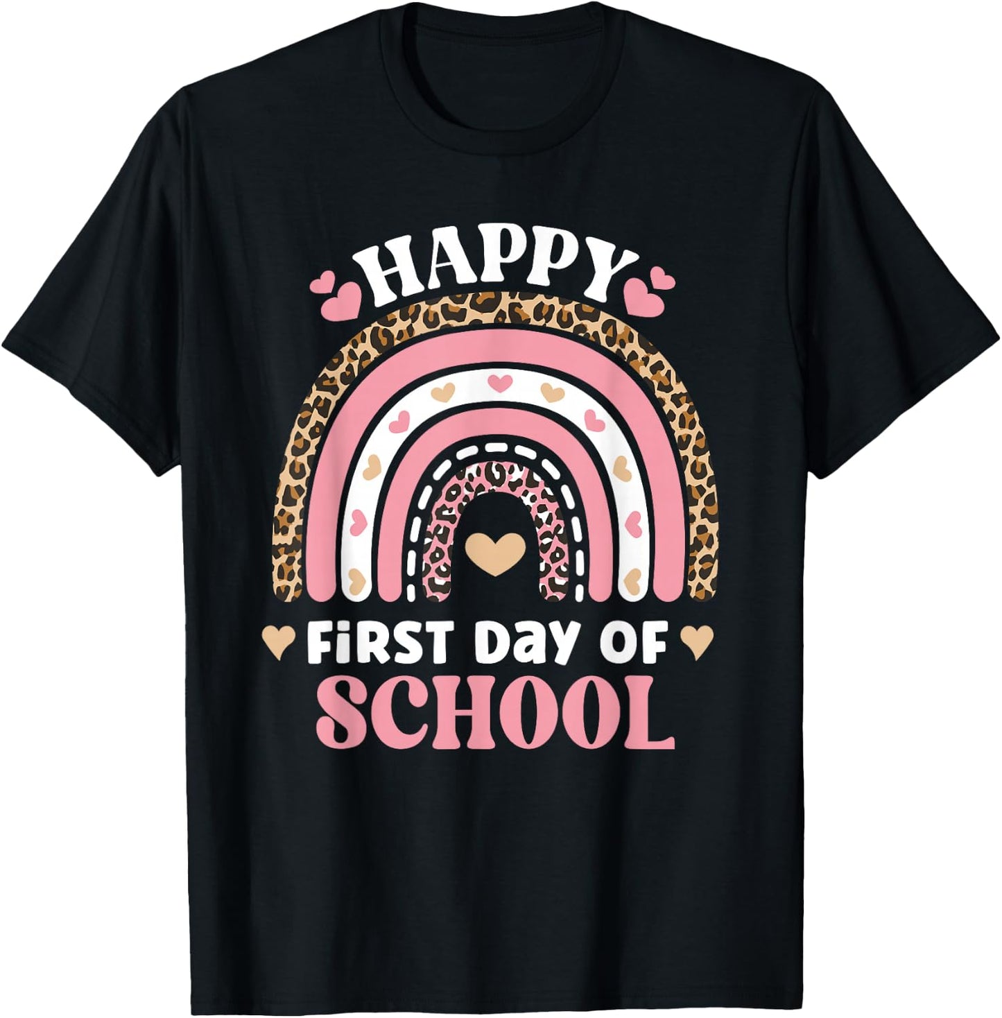 Happy First Day Of School Back To School Students And T-Shirt - T-Shirt | Black