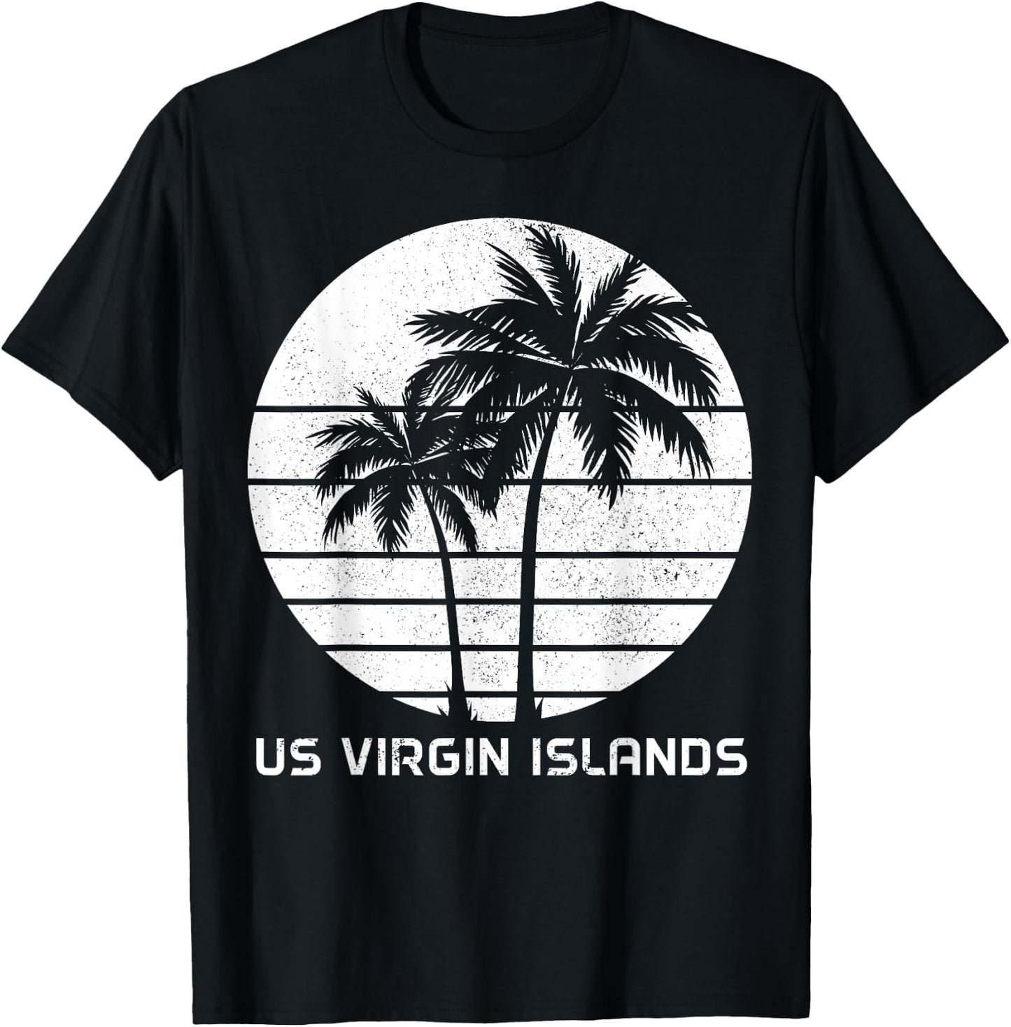 Vacances aux îles Vierges américaines | Pride Beach | USVI Vintage T-Shirt - T-Shirt | Black