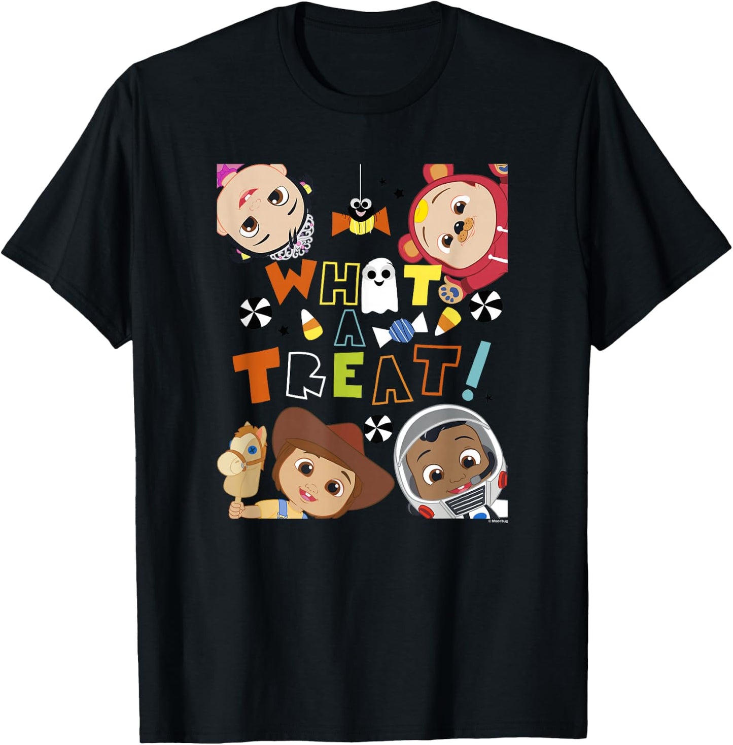 CoComelon Classic Halloween Treat Group Shot T-Shirt - T-Shirt | Black