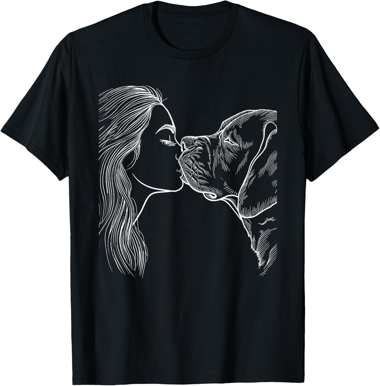 Mastiff Mom Dog Art English Mastiff Lover Mother's Day T-Shirt - T-Shirt | Black