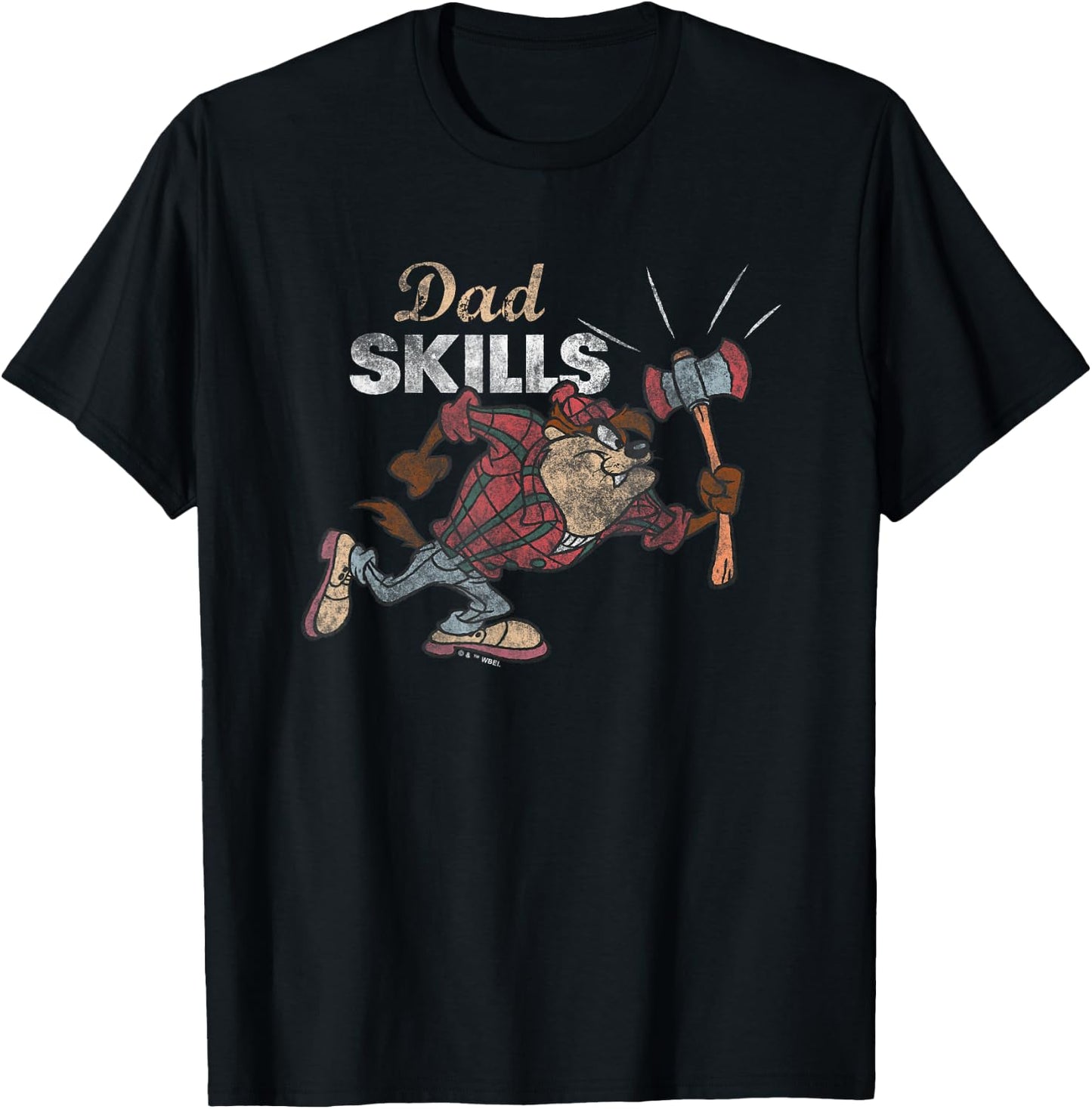 Looney Tunes Father's Day Taz Dad Skills T-Shirt - T-Shirt | Black