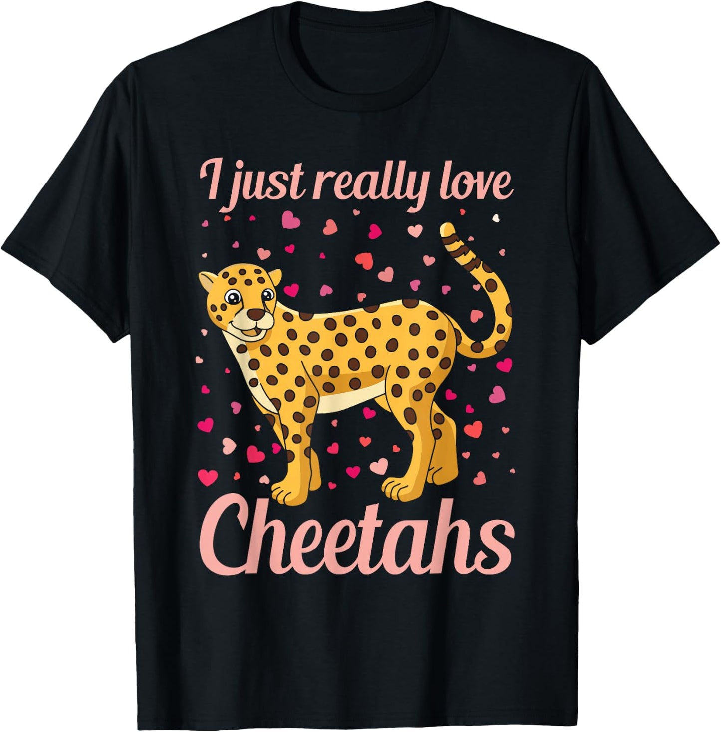 Leopard Cheetah Wild Cat T-Shirt - T-Shirt | Black