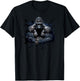 Gorilla Face Angry Growling Scary Silverback Gorilla T-Shirt - T-Shirt | Black