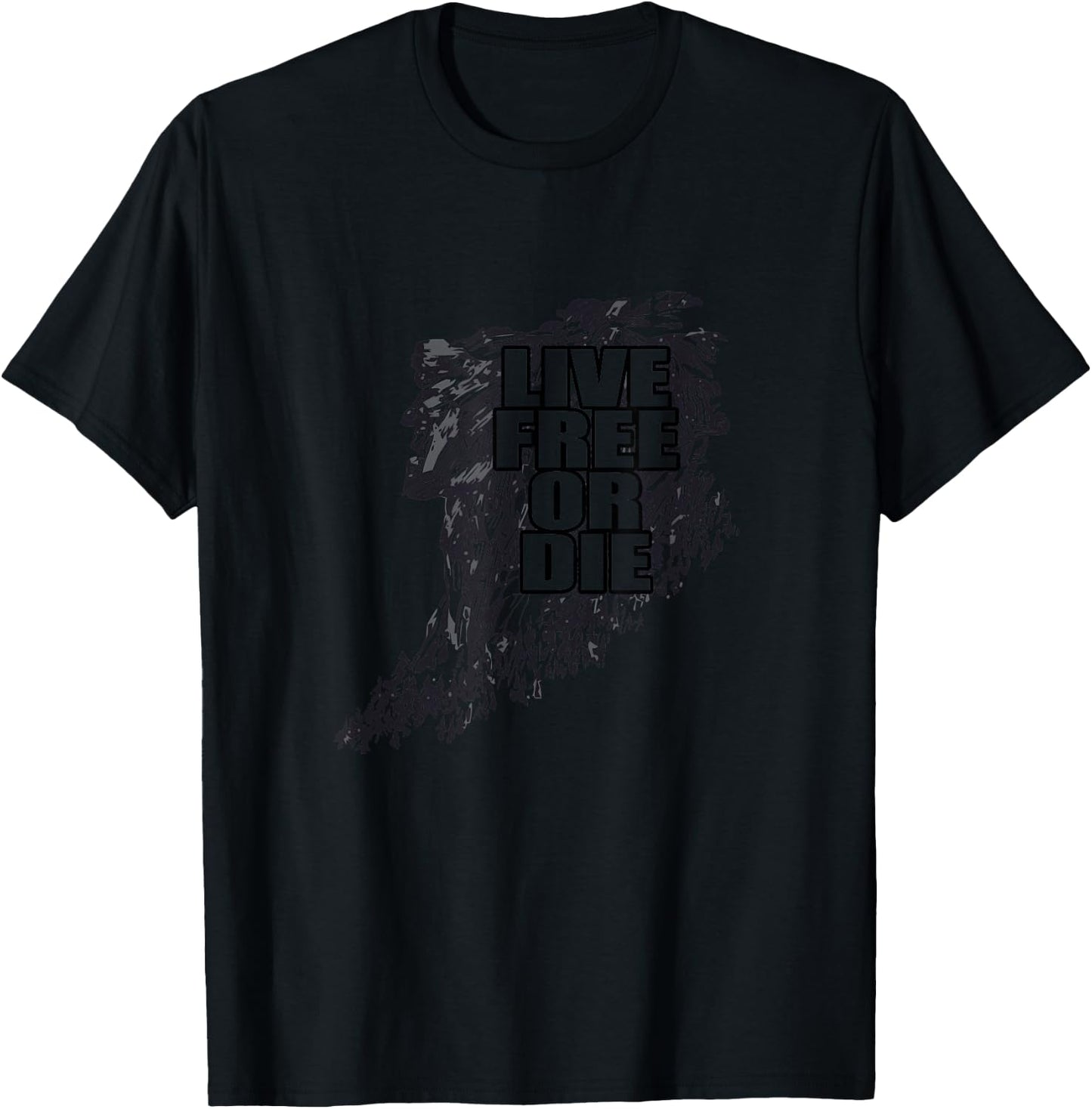 Live Free Or Die Old Man of The Mountain T-Shirt - T-Shirt | Black