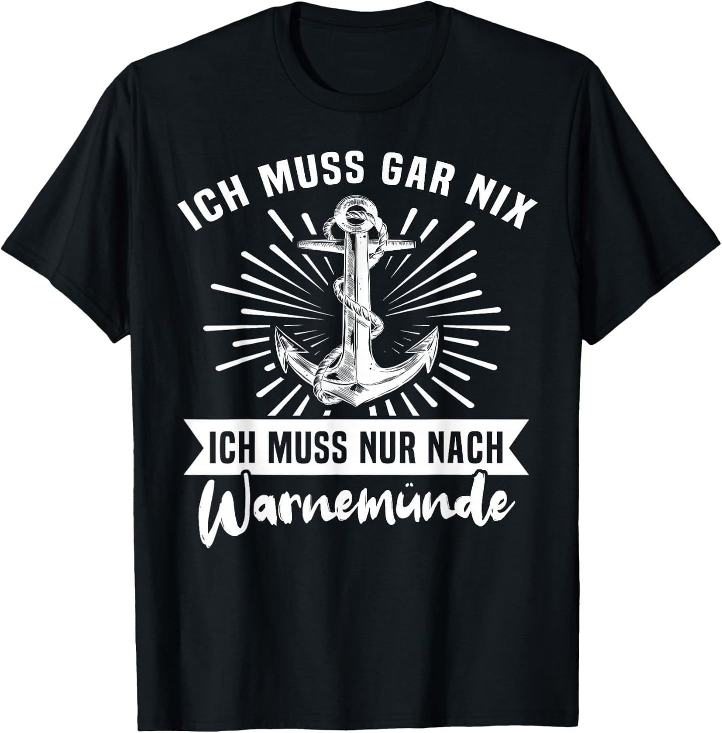 Warnemuende Souvenir Warnemünder Ostseeurlaub Warnemünde T-Shirt - T-Shirt | Black