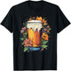 Floral Beer Glass With Blossoming Flowers T-Shirt - T-Shirt | Black