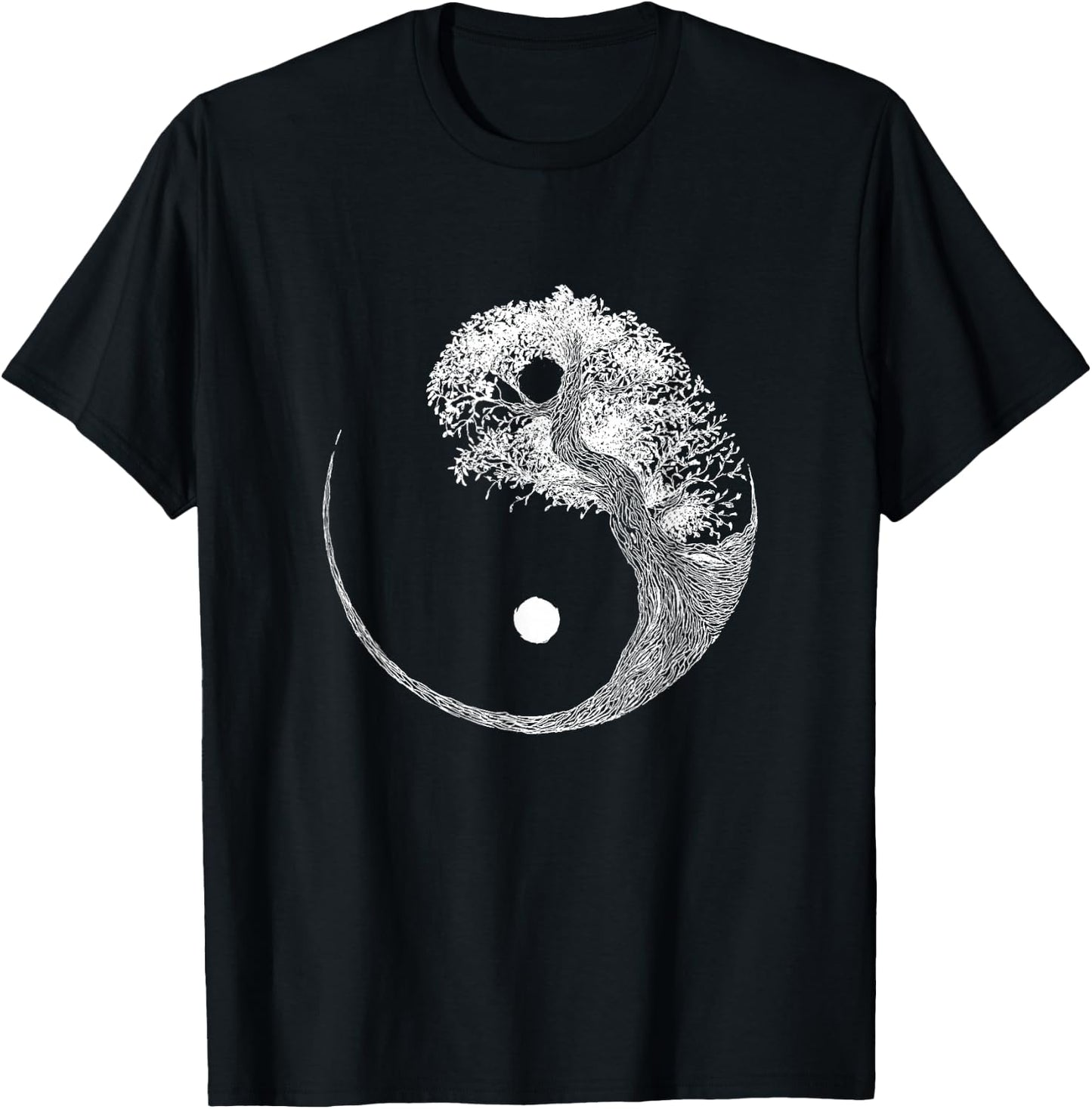 In-Yo Japanese Ying and Yang Bonsai T-Shirt - T-Shirt | Black