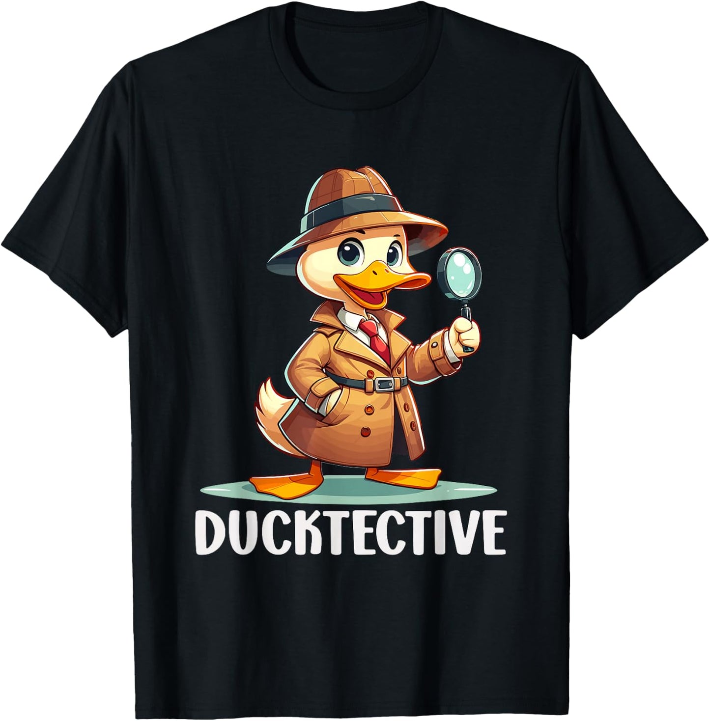 Private Investigator PI Funny Duck Pun Detective Spy T-Shirt - T-Shirt | Black