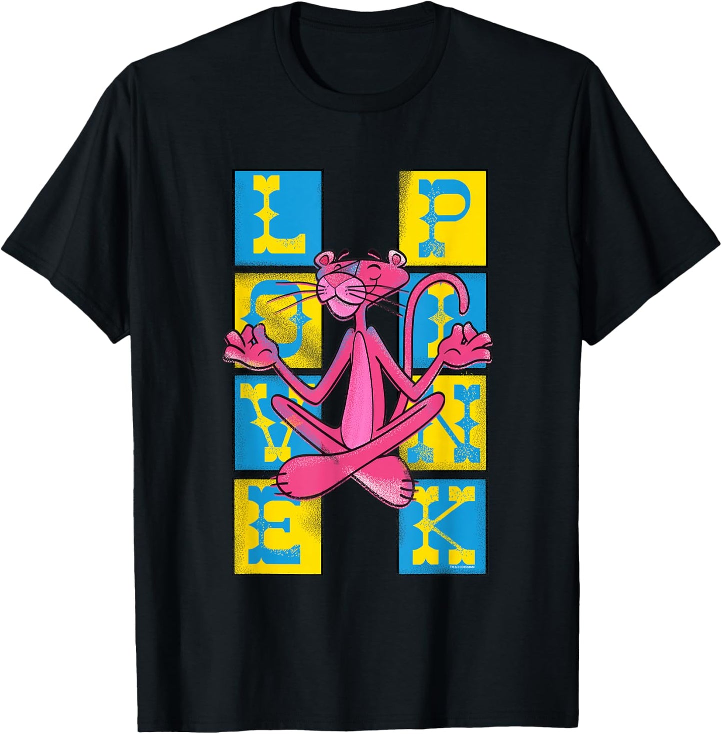 Pink Panther Vintage Love & Pink Zen Chalk Art T-Shirt - T-Shirt | Black