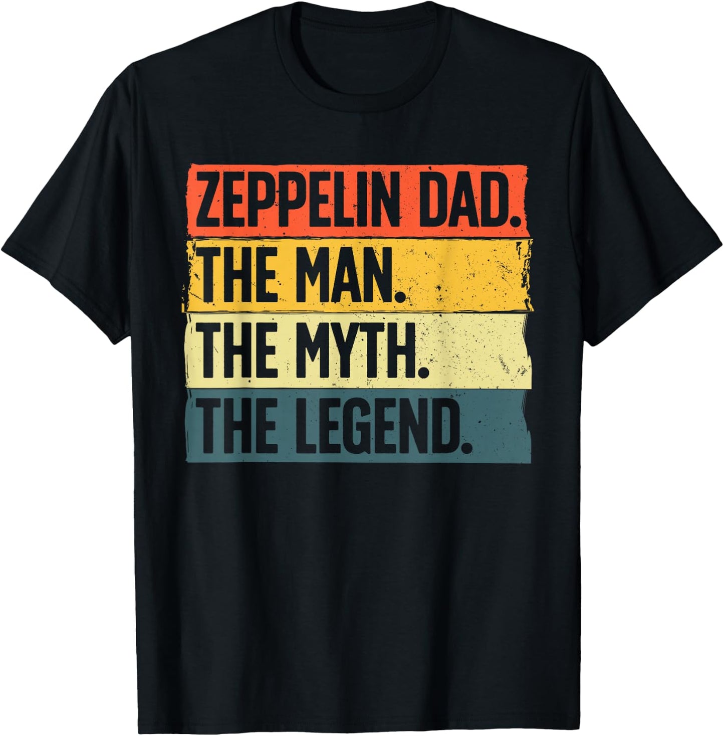 Cool Zeppelin Art for Dad Father Airship Dirigible Zeppelin T-Shirt - T-Shirt | Black