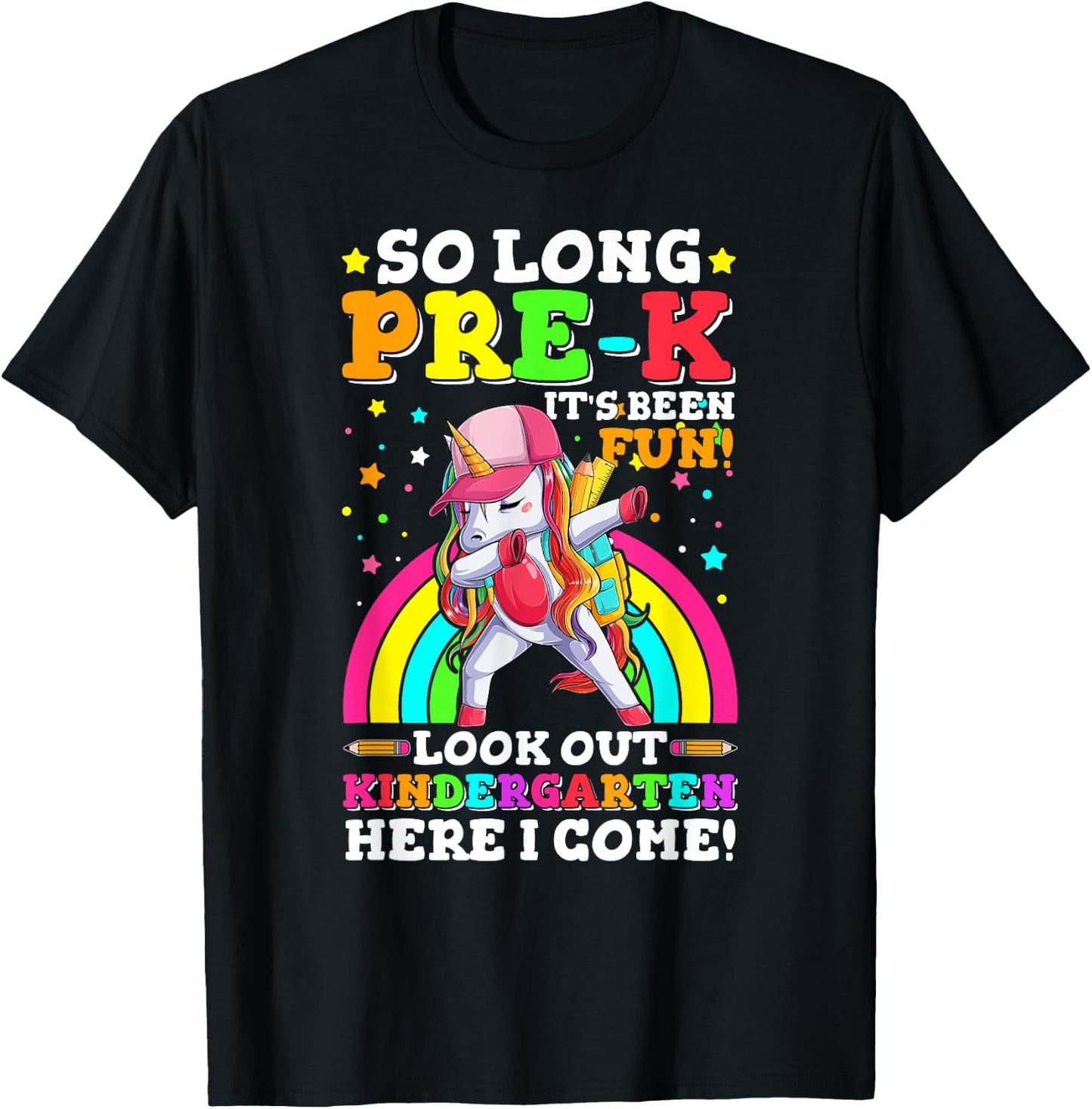 So Long Pre-K Kindergarten Here I Come pre-k graduation T-Shirt - T-Shirt | Black