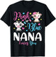 Pink Or Blue Nana Loves You Gifts Cow Baby Gender Reveal T-Shirt - T-Shirt | Black