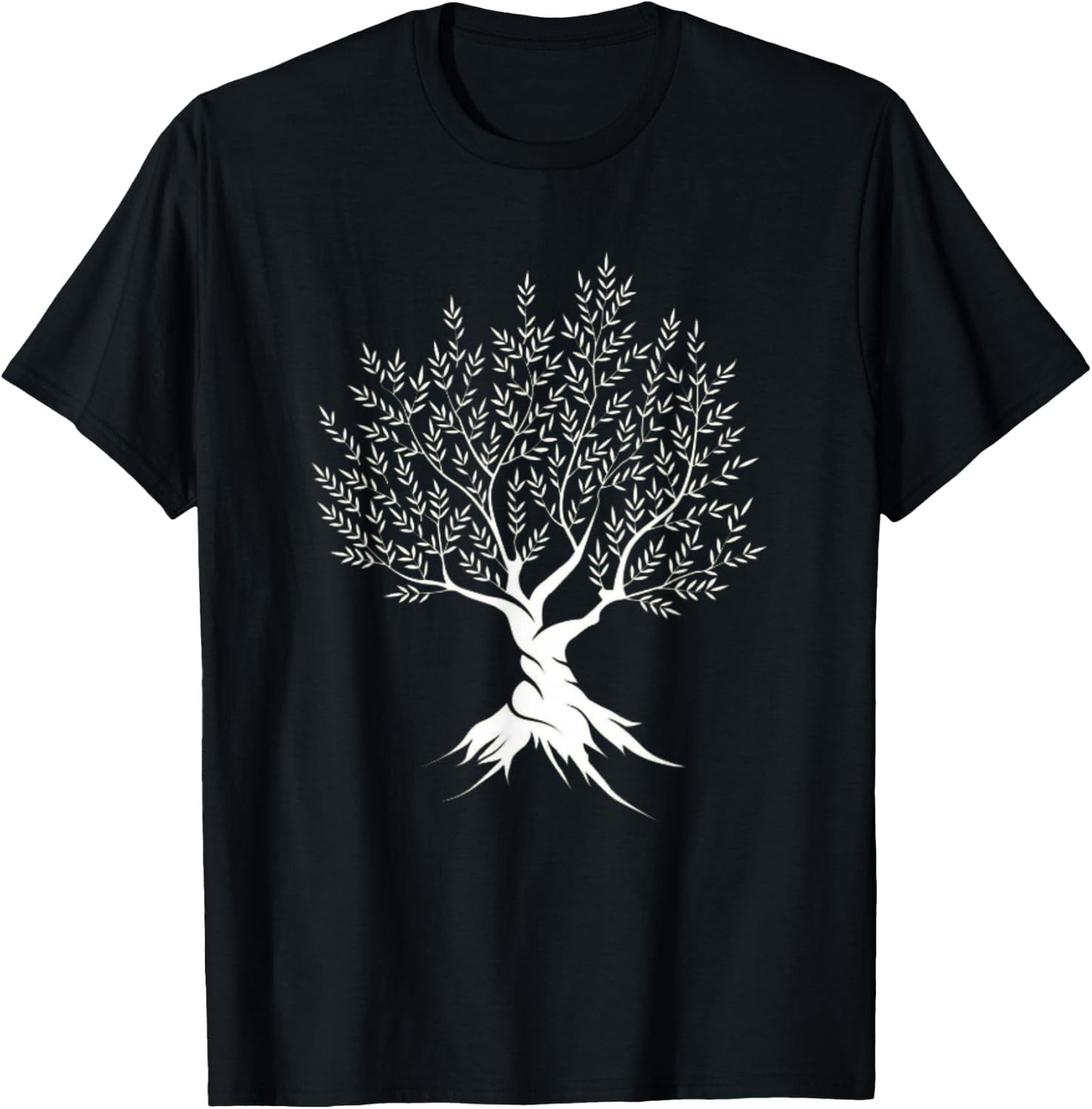Olive Tree Vintage Mediterranean Nature Graphic T-Shirt - T-Shirt | Black