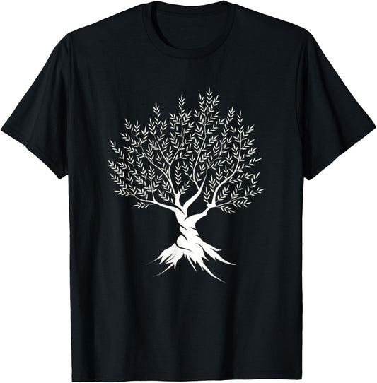 Olive Tree Vintage Mediterranean Nature Graphic T-Shirt - T-Shirt | Black