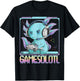 Gamesolotl Gamer Kawaii Axolotl Fish Playing Video Games T-Shirt - T-Shirt | Black