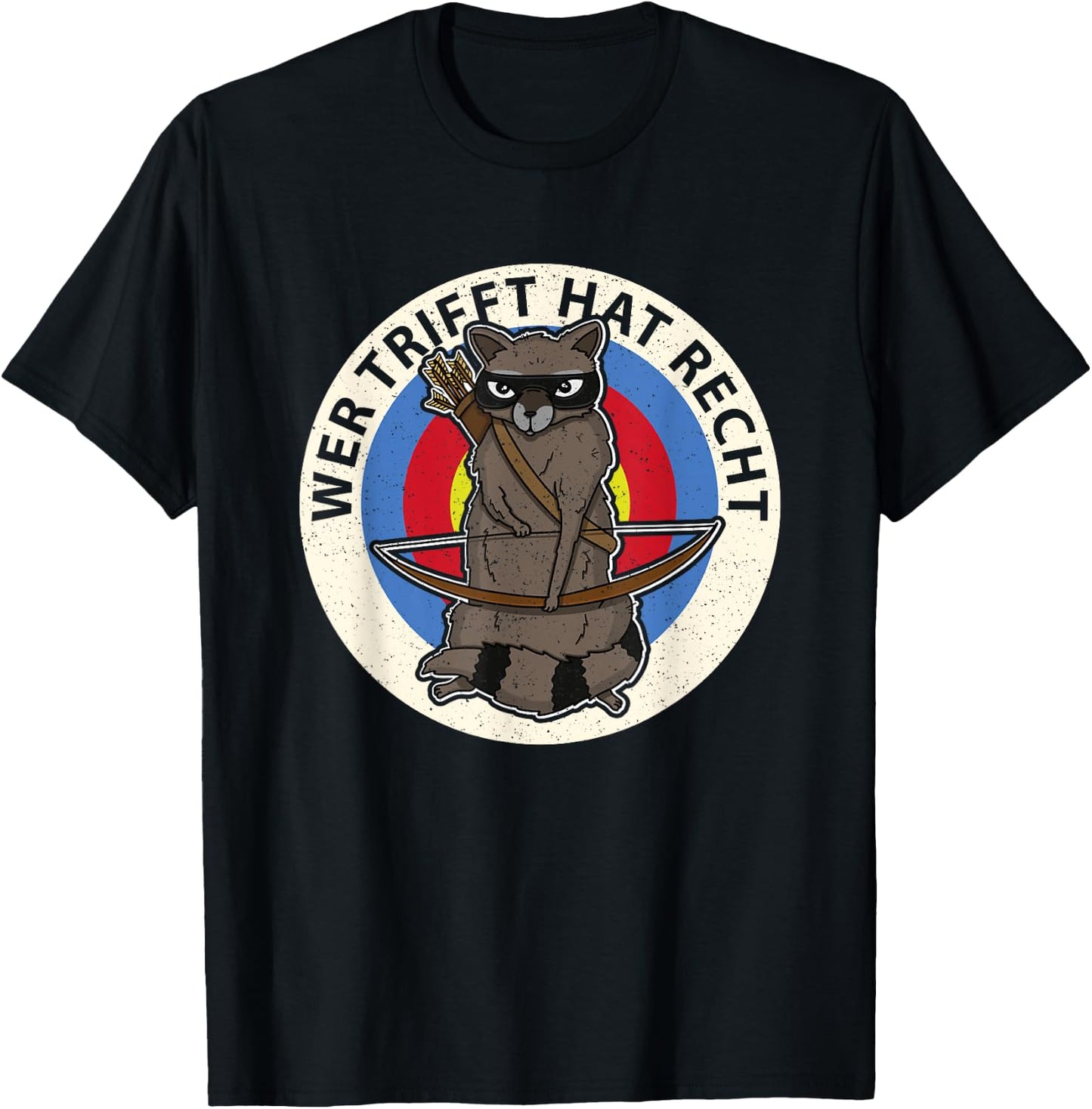 Bogenschütze Bogenschießen Bogensport Zielscheibe Pfeil T-Shirt - T-Shirt | Black