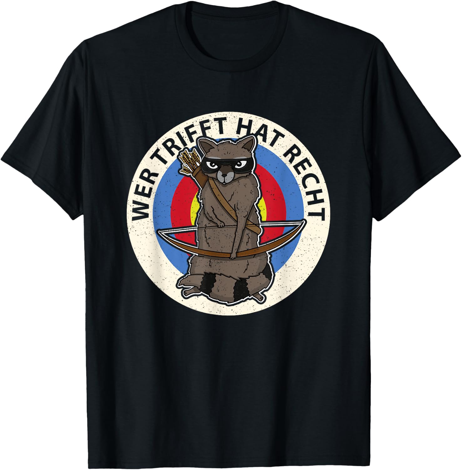 Bogenschütze Bogenschießen Bogensport Zielscheibe Pfeil T-Shirt - T-Shirt | Black