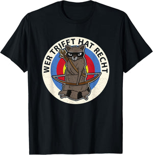 Bogenschütze Bogenschießen Bogensport Zielscheibe Pfeil T-Shirt - T-Shirt | Black