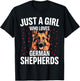 Funny German Shepherd Art For Girls Women Kids Dog Lovers T-Shirt - T-Shirt | Black