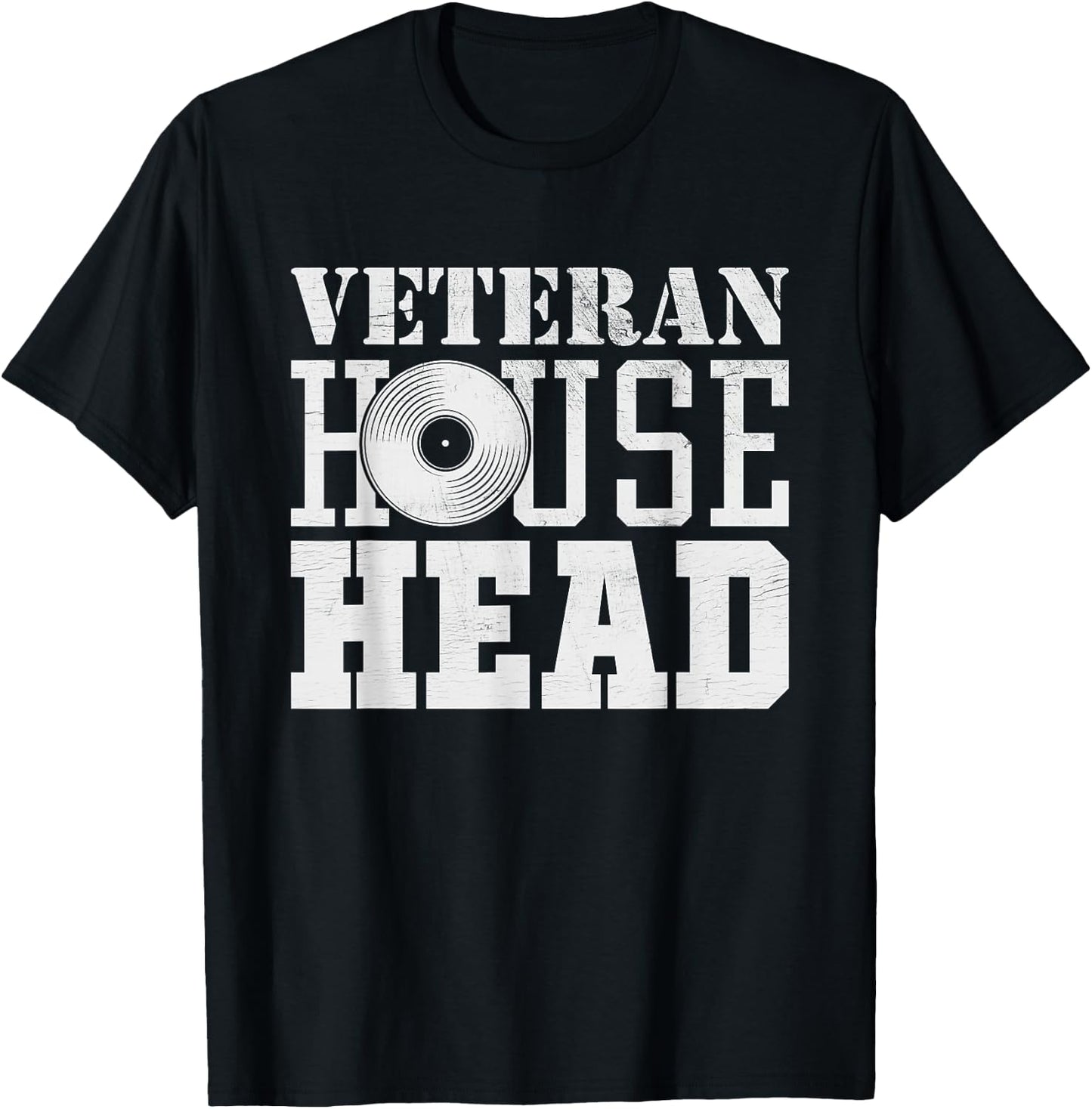 Veteran House Head - House Music Old School Rave EDM DJ T-Shirt - T-Shirt | Black