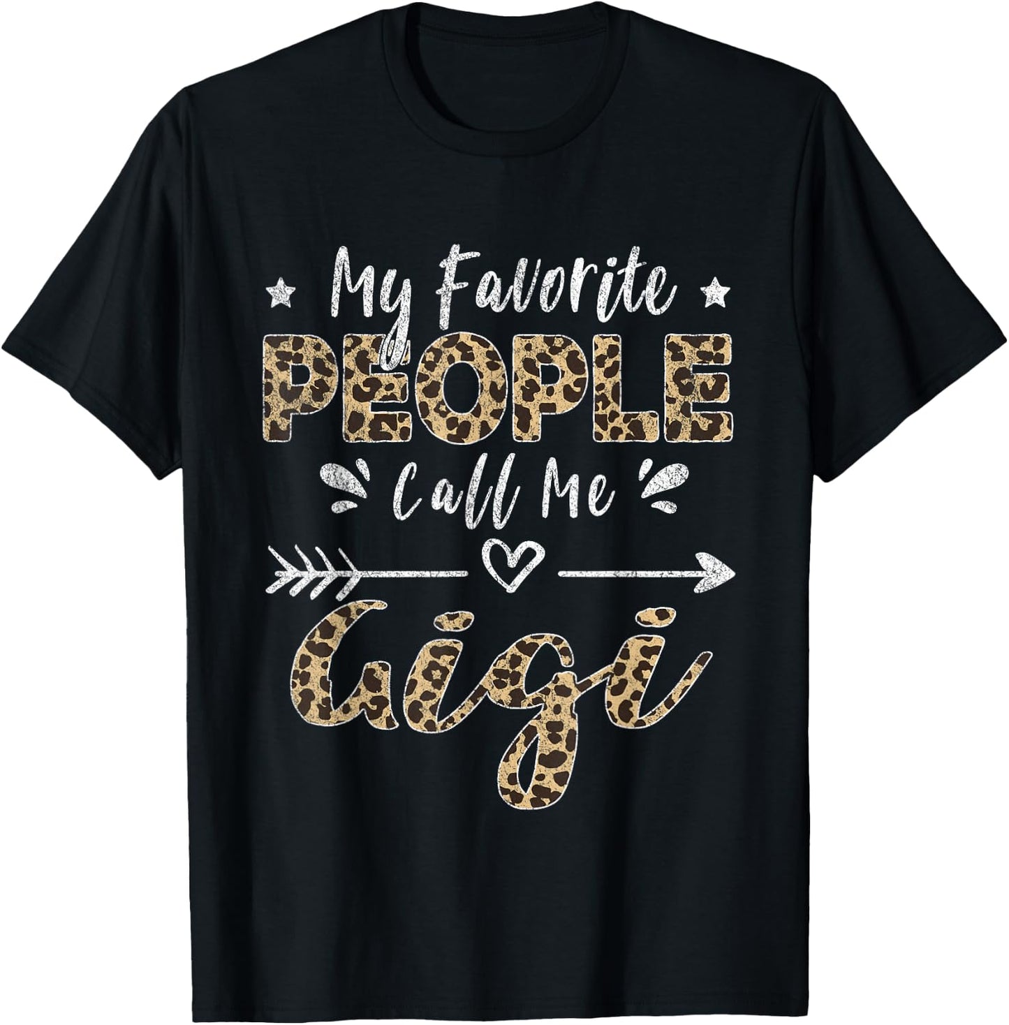My Favorite People Call Me Gigi Leopard T-Shirt - T-Shirt | Black