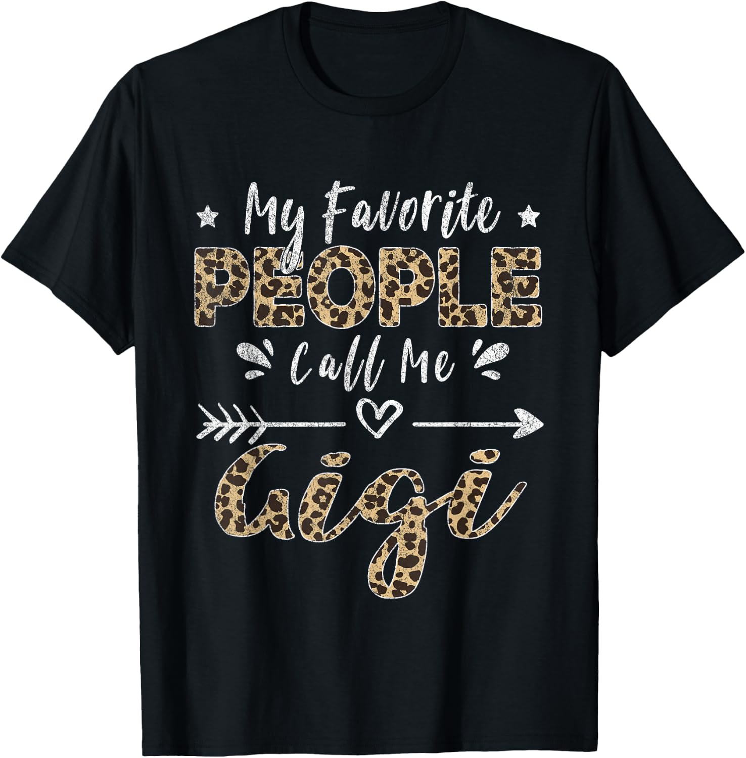 My Favorite People Call Me Gigi Leopard T-Shirt - T-Shirt | Black