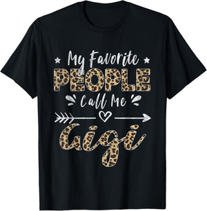 My Favorite People Call Me Gigi Leopard T-Shirt - T-Shirt | Black