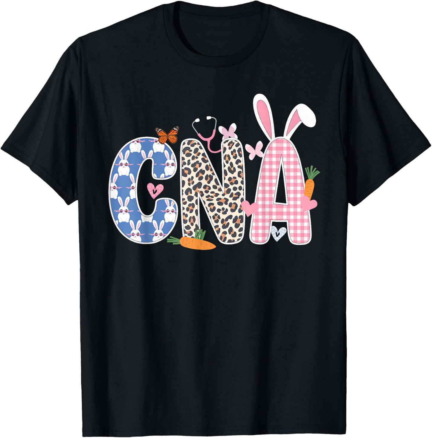 CNA Bunny Women Easter Day for Nurses & Easter Lovers Women T-Shirt - T-Shirt | Black