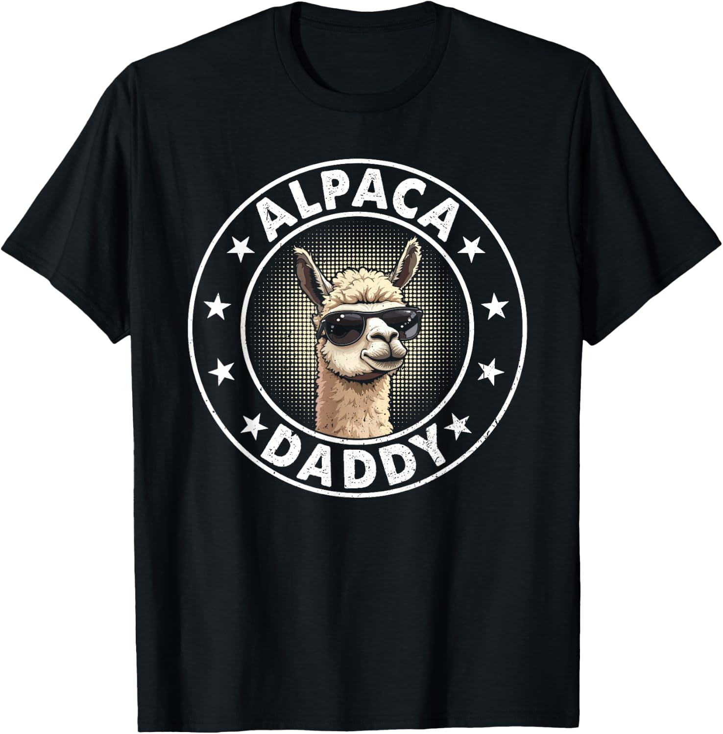 Alpaca Daddy Llama Daddy Alpaca Farmer Alpaca Dad T-Shirt - T-Shirt | Black